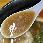 紀龍 - 魚介とんこつしょうゆラーメン　スープアップ