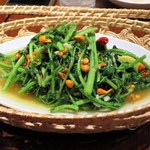 蓮香 - 炒西洋菜（夏草蛋とクレソン強火炒め）