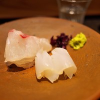 竹ざき - お造りは質のいい明石の鯛。そしていか。