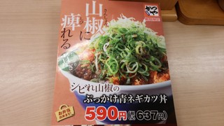 かつや - シビれ山椒のぶっかけ青ネギカツ丼