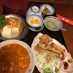朱紅 - 海老チリソース定食