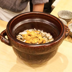 松弥 - 料理写真:トコブシと雲丹の釜飯
