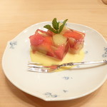 是しん - 苺とメロンのゼリー寄せ