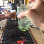 ろばたやき山ろく - カンパーイ(^^)