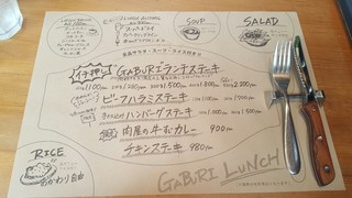 Italian＆Rotisserie　TRATTORIA LA COCORICO - メニュー