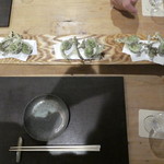 徳山鮓 - こごみとわらびの天ぷら