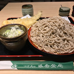 味奈登庵 - もりそば大盛り＋穴子天ぷら＋いか天ぷら！