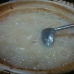 小やなぎ - グツグツ作っている途中の白子雑炊