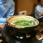 小やなぎ - 白子雑炊出来上がり