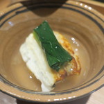 日本料理 晴山 - ジャガイモ饅頭と焼きアナゴのあんかけ