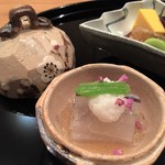 まき村 - さより昆布〆梅肉和え