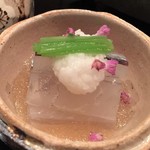 まき村 - さより昆布〆梅肉和え