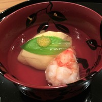まき村 - 鹿児島の車海老と卵豆腐の椀