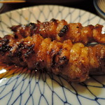俺の串　さぶちゃん - 「皮(タレ焼き)」1本110円