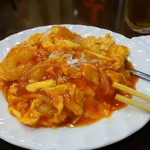 中華　福苑 - 海老と玉子のチリソース