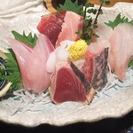 梅月 - 刺身御膳のお刺身達