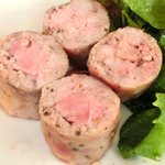 まちのパーラー - サルシッチャセット 1300円 のサルシッチャの断面