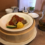 手しごと遊菜 922 - 豚肩ロースのコンフィトマトソースと中国茶