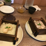 Teshi Goto Kyuusai Kyuuniinii - おこわ2種平貝と鶏肉