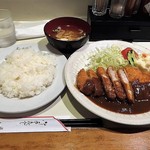 紀の国屋 - 「日替わりサービス（とんかつ）定食」（８７０円込）（２０１７年６月）