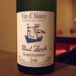 ワッシーズダイニングスープル - Paul Zinck Gewurztraminer Vin d'Alsace [2006]