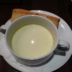 カフェ ラ・ボエム - 350円セットにつくスープとガーリックトースト