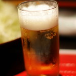 ゲンカツ - 一口ビール（サービス券利用）