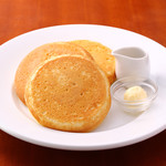 BBC plain Pancakes ~Homemade whipped butter and maple syrup~