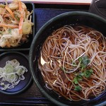 ゆで太郎 - 小柱と水菜のかきあげそば