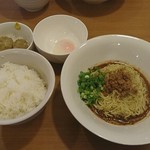 Mendokoro Minami - 汁なし担担麺+温泉玉子+しゅーまいセット