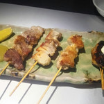 鉄板焼ダイニング　雅樂 - 豚バラ・鶏もも・レンコンの肉詰め