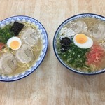 Maruyoshi - 大盛ラーメン ¥600 ラーメン ¥500