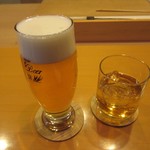 懐石料理 はし本 - ビールの注ぎが上手～