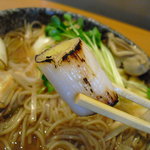 蕎麦 ひのや - 【2011.02.　再訪】　かき南ばん　焼きネギＵＰ