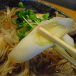 蕎麦 ひのや - 【2011.02.　再訪】　かき南ばん　ネギＵＰ