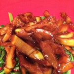 上海料理 四季陸氏厨房 - たけのこ＆豆苗炒め