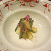 鉄板焼き いわ倉 - わらびとうどの木の芽味噌和え