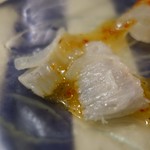 アルヴェアーレ - （2017/5月）高知産の金目とヒラメのカルパッチョには縁側入り