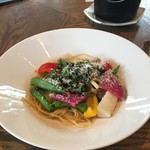 京都モダンテラス - 12品目の野菜のスパゲッティー