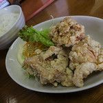 浜ちゃんぽん - 「唐揚げ定食」の唐揚げは大きいのが3個。これまた超～ウマイ！