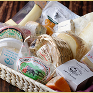 Wide selection of cheeses