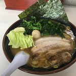 とんこつ家 然 - 豚骨醤油並税込750円+ほうれん草税込100円