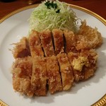 ぽん多本家 - カツレツ(ウスターソース・からしを加えた状態)