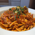 ナナイロパスタ - カレーパスタ（大盛）850円＋250円。