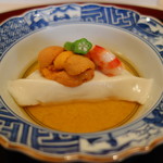 多仁本 - 胡麻豆腐 ウニ、海老