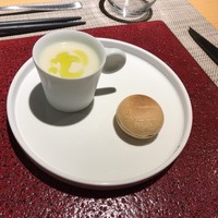 eclat - ◇スープ【新玉ねぎのスープ】アミューズもついています。