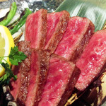 Specially selected Tosa Wagyu beef charcoal grilled