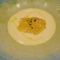 Restaurant つじ川 - アミューズ　トウモロコシのポタージュ