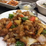 龍盛菜館 - 鶏肉とカシューナッツ炒め定食 780円