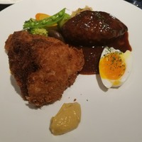 窯焼きステーキ 福田 - ハンバーグとヒレカツランチ